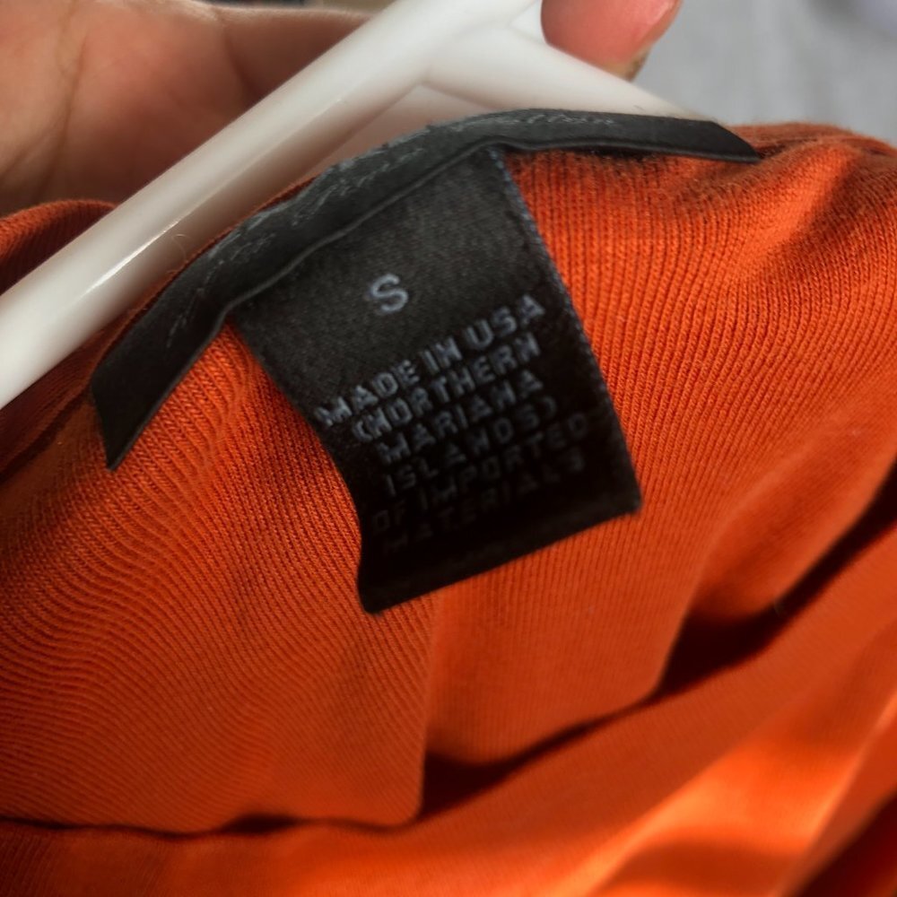 Express Solid Print Rust Brown/ Burnt Orange Mens… - image 3